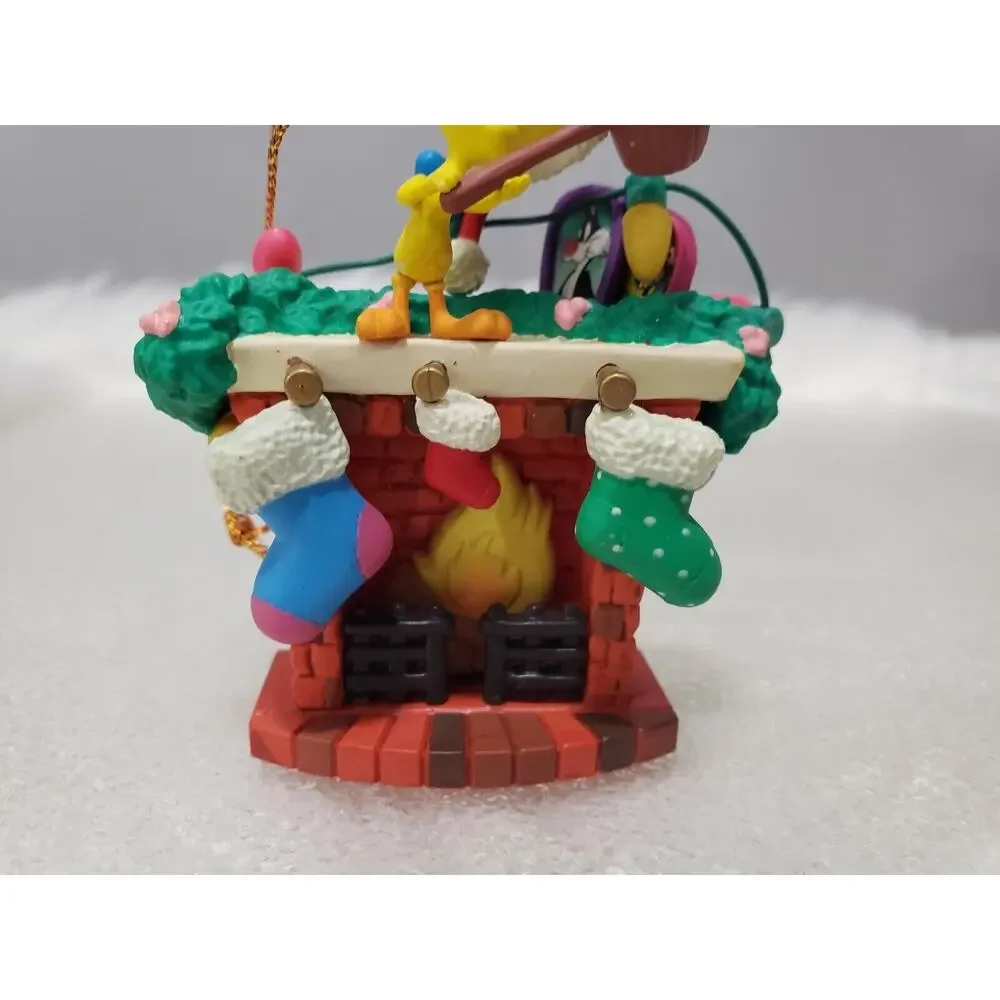 Vintage Sylvester &‎ Tweety Bird Fireplace - Looney Tunes - Christmas Ornament